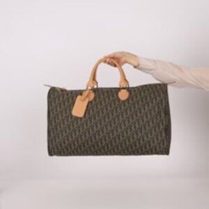 Dior Coated Canvas Trotter Weekender Duffel Bag
